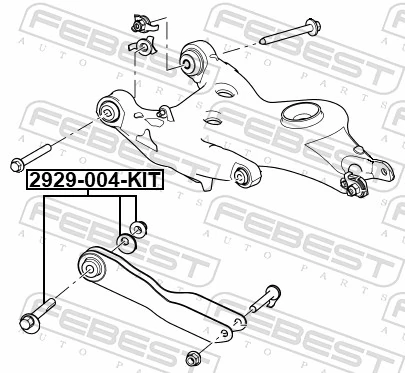 2929004KIT Febest Болт заднього поздовжнього важеля, розвальний