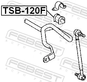 TSB120F Febest Втулка стабілізатора переднього