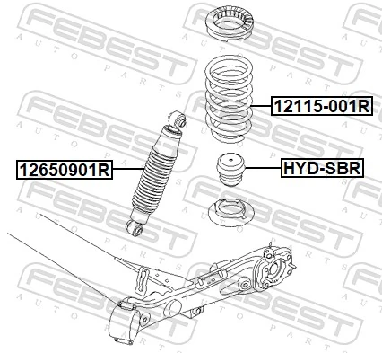 Задні пружини 553304L000FFF Hyundai/Kia