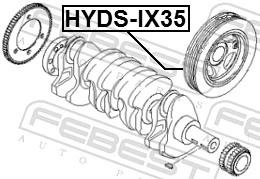 HYDSIX35 Febest Демпфер колінвалу