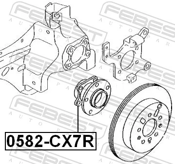0582CX7R Febest Маточина задня