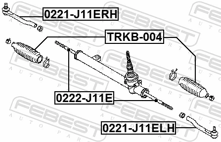 0222J11E Febest Тяги кермові