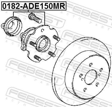 0182ADE150MR Febest Маточина задня