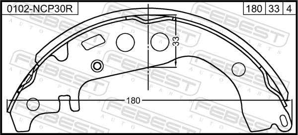 Колодки гальмові задні, барабанні 0449574020 Toyota