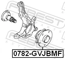 0782GVJBMF Febest Маточина (передня)