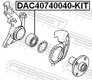 DAC40740040KIT Febest Підшипник маточини передньої