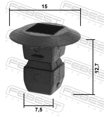RX15506 Polcar Пістон (кліп) кріплення підкрилки переднього крила