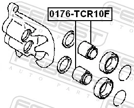 0176TCR10F Febest Поршень гальмівного супорта переднього