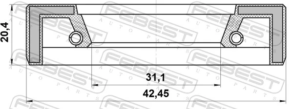 95FAY33420920X Febest Прокладка клапанної кришки двигуна, кільце
