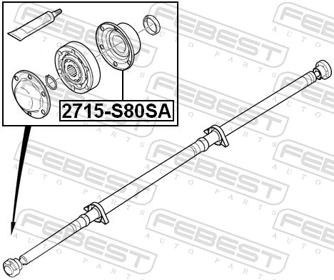 2715S80SA Febest Пильник карданного вала
