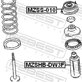 MZSS010 Febest Кріплення переднього амортизатора