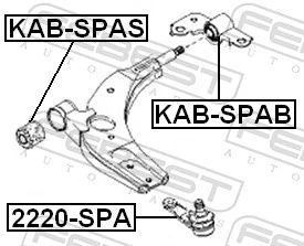 2220SPA Febest Кульові на авто