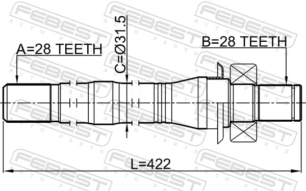 2212SORXM Febest Промвал
