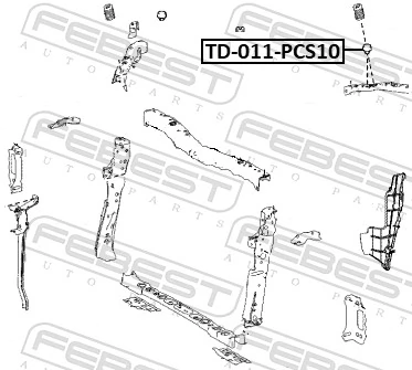 TD011PCS10 Febest Буфер / відбійник капота