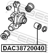 DAC38720040 Febest Підшипник маточини передньої