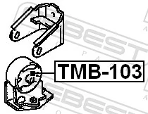 TMB103 Febest Подушка передньої опори двигуна