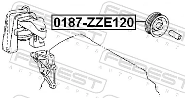 0187ZZE120 Febest Ролик приводного ременя, паразитний