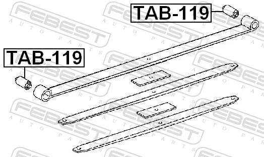 TAB119 Febest Втулка ресори