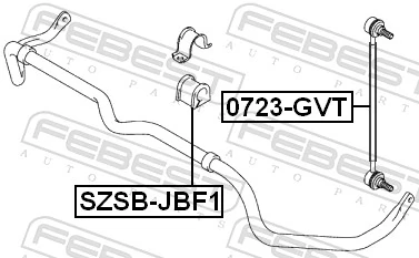 SZSBJBF1 Febest Втулка стабілізатора переднього