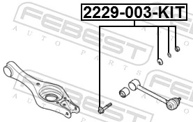 2229003KIT Febest Болт кріплення заднього розвального важеля, внутрішній