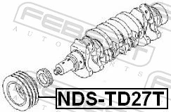 NDSTD27T Febest Демпфер колінвалу