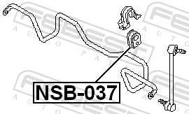 NSB037 Febest Втулка стабілізатора переднього