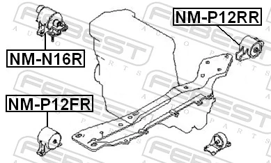 NMP12FR Febest Подушка передньої опори двигуна