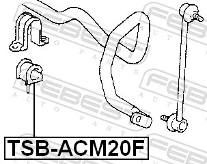 TSBACM20F Febest Втулка стабілізатора переднього