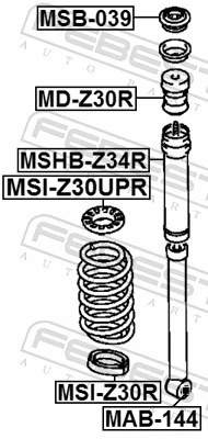 MDZ30R Febest Буфер заднього амортизатора