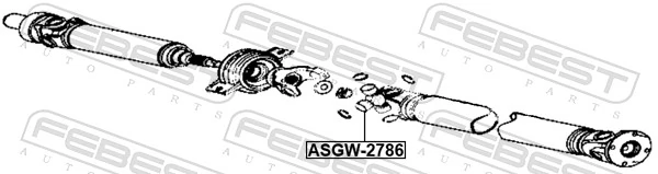 ASGW2786 Febest Хрестовина карданного валу