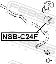 NSBC24F Febest Прокладка стабільзатора заднього