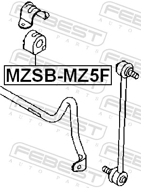 MZSBMZ5F Febest Втулка стабілізатора переднього