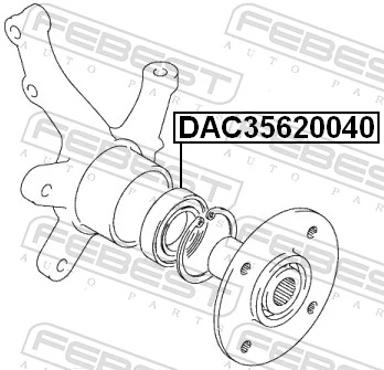 DAC35620040 Febest Підшипник маточини передньої