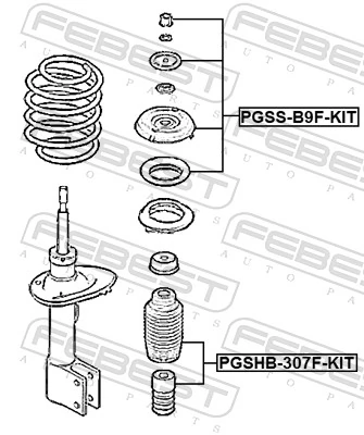 PGSSB9FKIT Febest Кріплення переднього амортизатора
