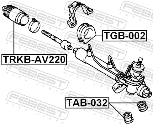TAB032 Febest Сайлентблок кріплення рульової рейки