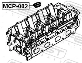 MCP002 Febest Кільце ущільнювальне свічкового колодязя