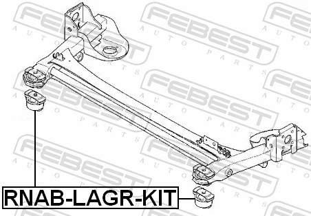 RNABLAGRKIT Febest Сайлентблок балки моста