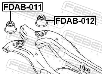 FDAB011 Febest Сайлентблок балки моста