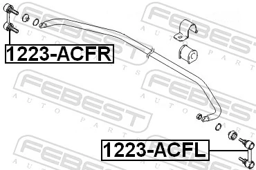 1223ACFR Febest Солдатик стабілізатора, переднього, правий