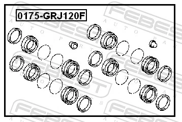0175GRJ120F Febest Ремкомплект гальмівної системи