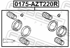 0175AZT220R Febest Ремкомплект гальмівної системи