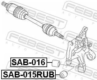 SAB015RUB Febest Сайлентблок задньої підвіски