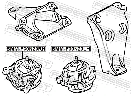 Купити Подушка (опора) двигуна, права BMW 3  F30, F80