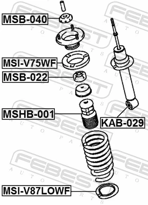 MSB022 Febest Кріплення переднього амортизатора