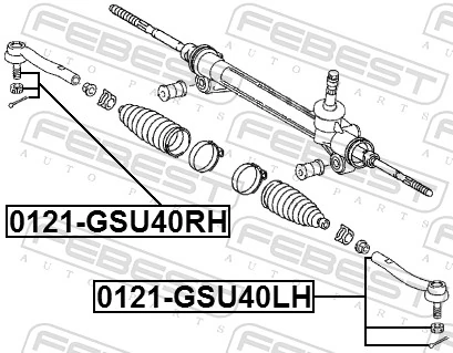 RL454055T Raiso Зовнішній наконечник рульової тяги