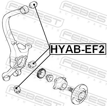 HYABEF2 Febest Сайлентблок заднього кулака