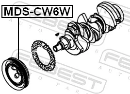MDSCW6W Febest Демпфер колінвалу
