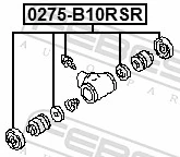 0275B10RSR Febest Ремкомплект заднього гальмівного циліндра