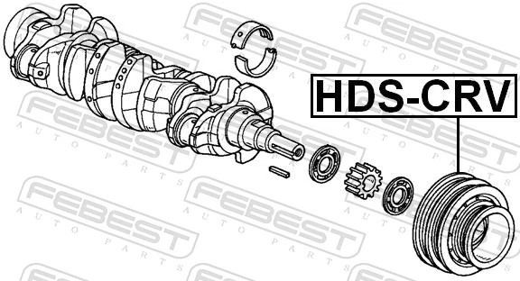 HDSCRV Febest Демпфер колінвалу