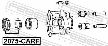 2075CARF Febest Ремкомплект гальмівної системи